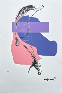 Andy Warhol - Dolphin - růžový 58/100 - edice Leo Castelli s certifikátem