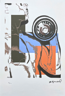 Andy Warhol - Body Builder s modrou 79/100 - edice Leo Castelli s certifikátem