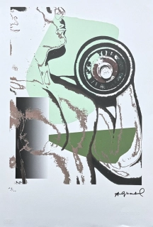 Andy Warhol - Body Builder se zelenou x/100 - edice Leo Castelli s certifikátem