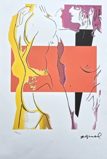 Andy Warhol - Love s oranžovou 74/100 - edice Leo Castelli s certifikátem