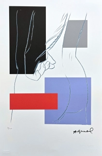 Andy Warhol - Male torso modro-červený x/100 - edice Leo Castelli s certifikátem