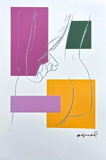Andy Warhol - Male torso oranžový x/100 - edice Leo Castelli s certifikátem