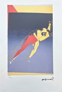 Andy Warhol - Speed skater modrý 36/100 - edice Leo Castelli s certifikátem
