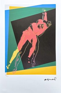 Andy Warhol - Speed skater černý 27/100 - edice Leo Castelli s certifikátem