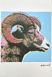 Andy Warhol - Bighorn Ram růžovo-modrý 62/100 - edice Leo Castelli s certifikátem