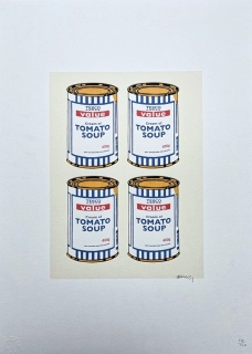 Banksy - Soup Cans 54/150 - číslovaná edice s certifikátem, 50x70cm