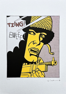 Roy Lichtenstein - Live Ammo Tzing - signováno, 35x50cm, limitovaná edice 21/150