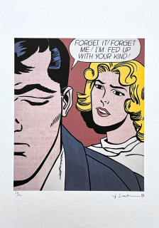 Roy Lichtenstein - Forget it For Get Me - signováno, 35x50cm, limitovaná edice 29/150