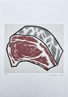 Roy Lichtenstein - Standing Rib - signováno, 35x50cm, limitovaná edice 96/150