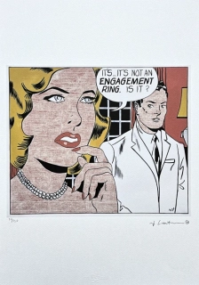 Roy Lichtenstein - Engagement Ring - signováno, 35x50cm, limitovaná edice 27/150