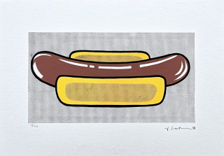 Roy Lichtenstein - Hot Dog - signováno, 50x35cm, limitovaná edice 36/150