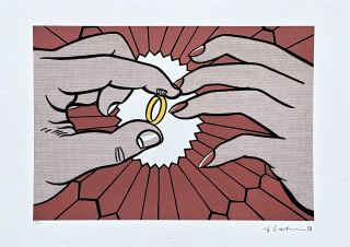 Roy Lichtenstein - The Ring - signováno, 50x35cm, limitovaná edice 39/150