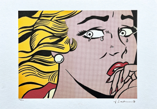 Roy Lichtenstein - Crying Girl - signováno, 50x35cm, limitovaná edice 63/150