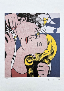 Roy Lichtenstein - The Kiss II - signováno, 35x50cm, limitovaná edice 76/150