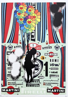 Death NYC - Girl with Murakami balloon a Martini - limitovaná edice s certifikátem, 32x45cm