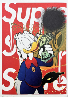 Death NYC - Donald Duck Supreme - limitovaná edice s certifikátem, 32x45cm