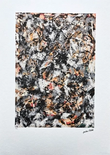 Jackson Pollock - Composition with Red Strokes x/300 - signováno 50x70cm