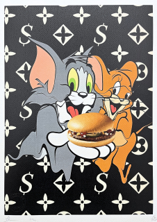 Death NYC - Tom a Jerry Louis Vuitton - limitovaná edice s certifikátem, 32x45cm