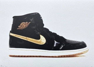 Death NYC - Black a gold nike - limitovaná edice s certifikátem, 45x32cm