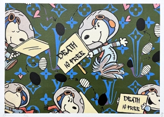 Death NYC - Cosmo Snoopy - limitovaná edice s certifikátem, 45x32cm