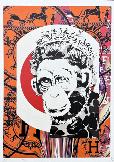 Death NYC - Monkey Queen - limitovaná edice s certifikátem, 32x45cm