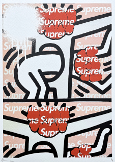 Death NYC - Haring with Supreme - limitovaná edice s certifikátem, 32x45cm