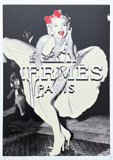 Death NYC - Marilyn Monroe a Hermes - limitovaná edice s certifikátem, 32x45cm