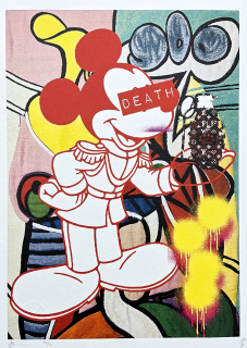 Death NYC - Mickey Mouse a grenade - limitovaná edice s certifikátem, 32x45cm