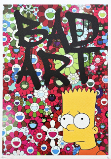 Death NYC - Bart Simpson Bad art - limitovaná edice s certifikátem, 32x45cm