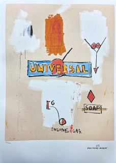 Jean-Michel Basquiat - Universal 173/300 - limitovaná edice, signováno, 50x70cm 