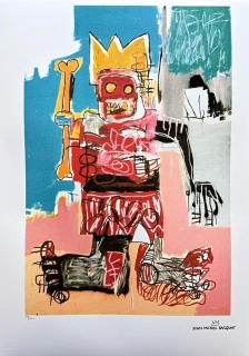 Jean-Michel Basquiat - Yellow Crown King 78/300 - limitovaná edice, signováno, 50x70cm 