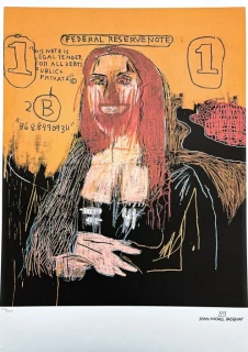 Jean-Michel Basquiat - Mona Lisa x/300 - limitovaná edice, signováno, 50x70cm
