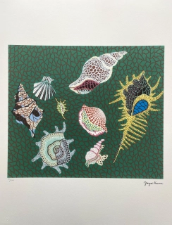 Yayoi Kusama - Shellfish x/500 - signováno, číslovaná edice, 50x65 cm
