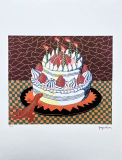 Yayoi Kusama - Night x/500 - signováno, číslovaná edice, 50x65 cm