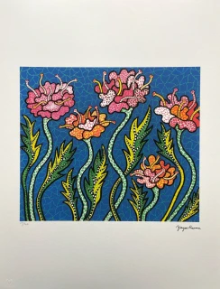 Yayoi Kusama - Flower II x/500 - signováno, číslovaná edice, 50x65 cm