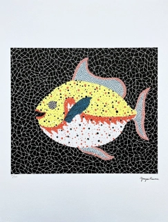 Yayoi Kusama - Fish 21/500 - signováno, číslovaná edice, 50x65 cm