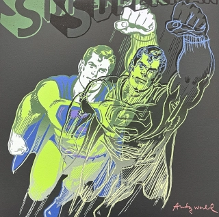 Andy Warhol - Superman světle zelený 121/2400 - 60x60cm, limitovaná edice CMOA s certifikátem