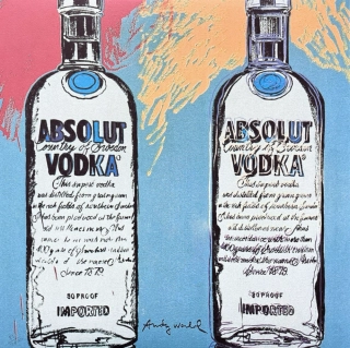 Andy Warhol - Absolut vodka 85/2400 - 60x60cm, limitovaná edice CMOA s certifikátem