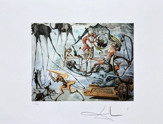 Salvador Dalí - The Chariot of Bacchus - signováno, limitovaná edice, 66x50cm