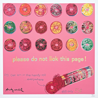 Andy Warhol - Life savers l 140/500 - signováno, 50x50cm, limitovaná edice CMOA s certifikátem