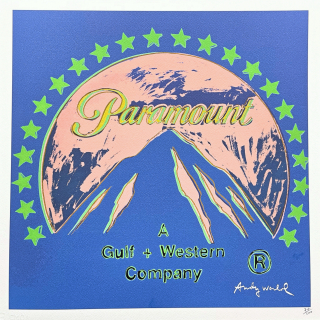 Andy Warhol - Paramount modro-oranžový 74/500 - signováno, 50x50cm, limitovaná edice CMOA s certifikátem
