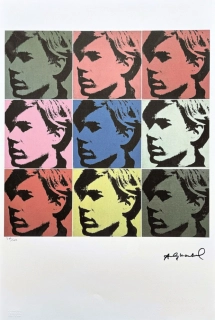 Andy Warhol - 9x self-portrait 34/100 - edice Leo Castelli s certifikátem