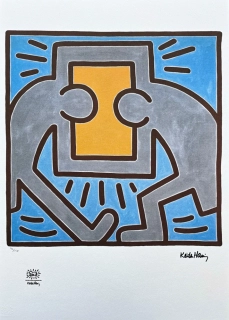 Keith Haring - Communication 92/150 - signováno, limitovaná edice s certifikátem, 50x70 cm