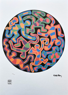 Keith Haring - Monkey puzzle 147/150 - signováno, limitovaná edice s certifikátem, 50x70 cm