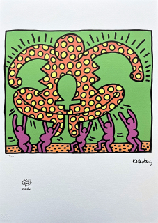 Keith Haring - Fertility suit v 46/150 - signováno, limitovaná edice s certifikátem, 50x70 cm