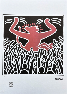 Keith Haring - Musician dog 41/150 - signováno, limitovaná edice s certifikátem, 50x70 cm