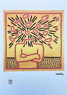 Keith Haring - Dont see dont hear 81/150 - signováno, limitovaná edice s certifikátem, 50x70 cm
