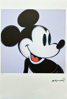 Andy Warhol - Mickey Mouse světle modrý 10/100 - edice Leo Castelli s certifikátem