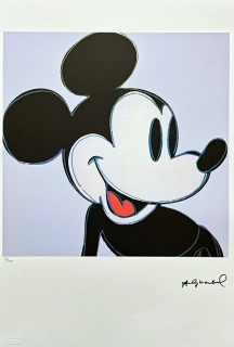 Andy Warhol - Mickey Mouse světle modrý x/100 - edice Leo Castelli s certifikátem