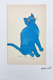 Andy Warhol - Cat Sam One blue pussy 52/100 - edice Leo Castelli s certifikátem